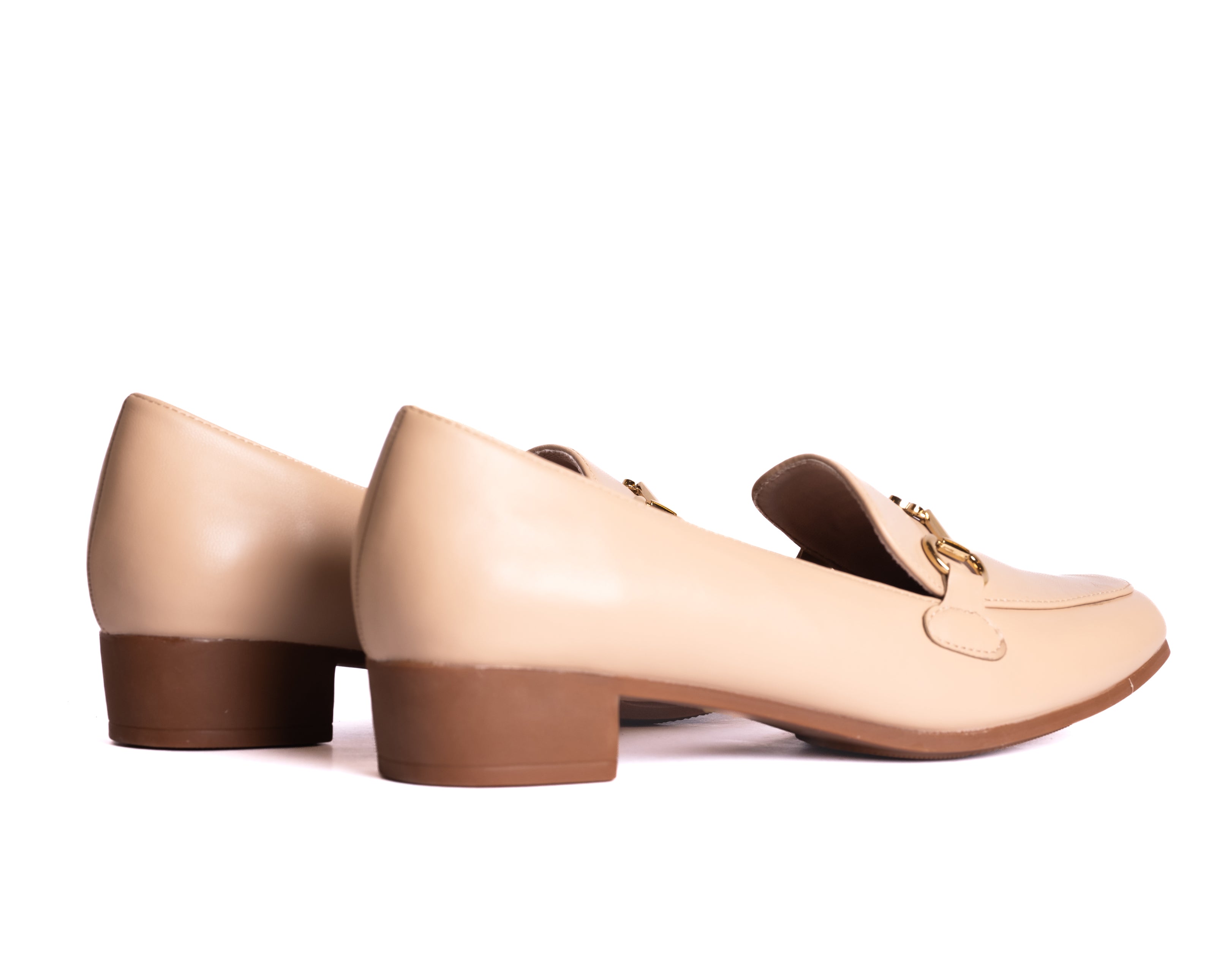 Horse-Bit Beige Loafer