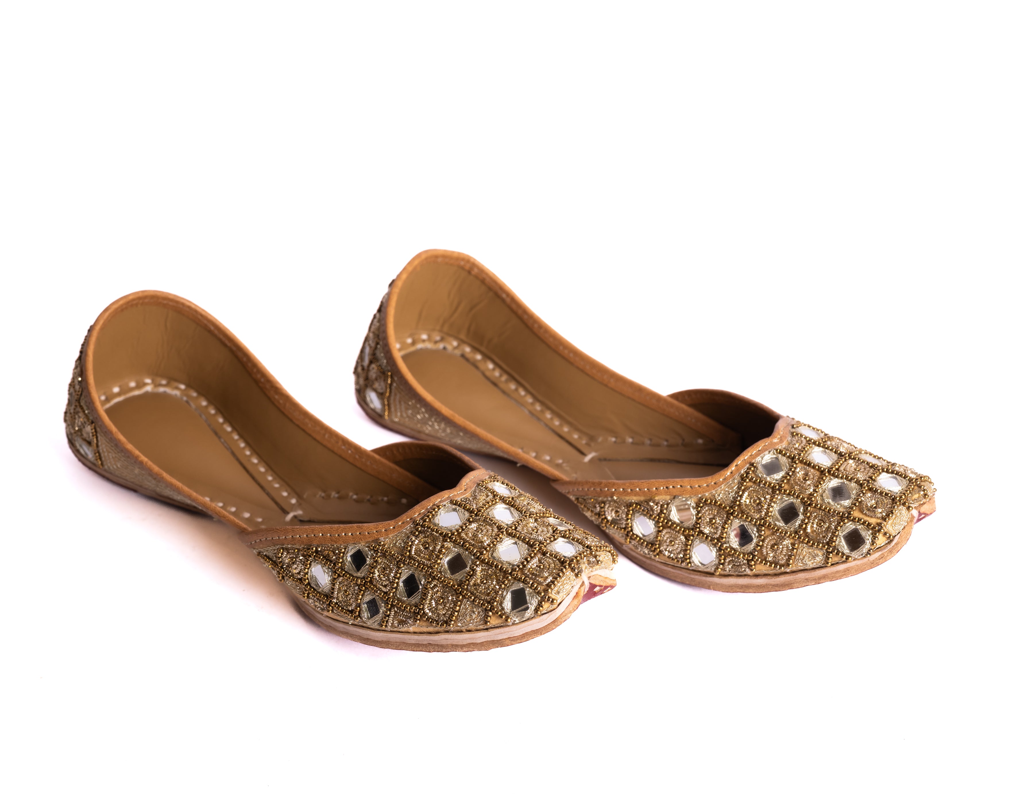 Mirror Block Punjabi Jurri