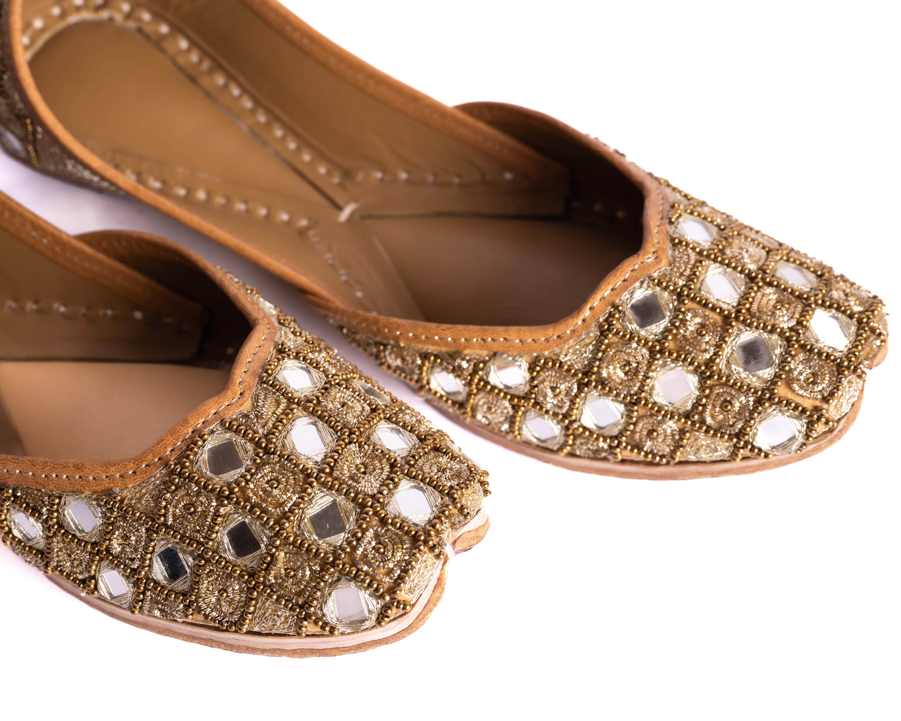 Mirror Block Punjabi Jurri